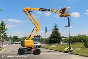 Installation de lampadaires solaires indépendant du réseau électrique au Sud de Lyon