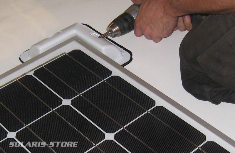 Fixation Panneau Solaire 7 pièces avec passe toit, sans perçage, pour  installations sur camping-car, caravane et van aménagé 