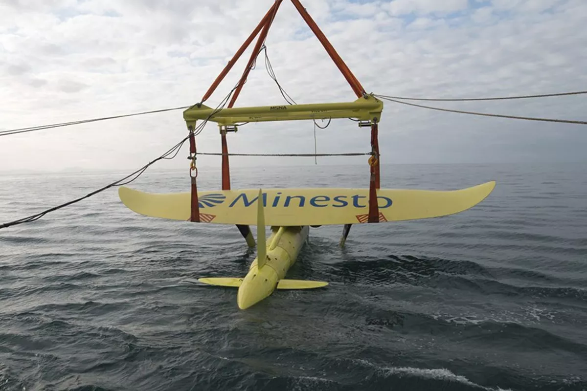 Mise à l'eau d'un prototype de - © Minesto